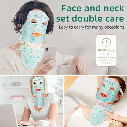 LED Red Light Therapy Face Mask & Neck Set